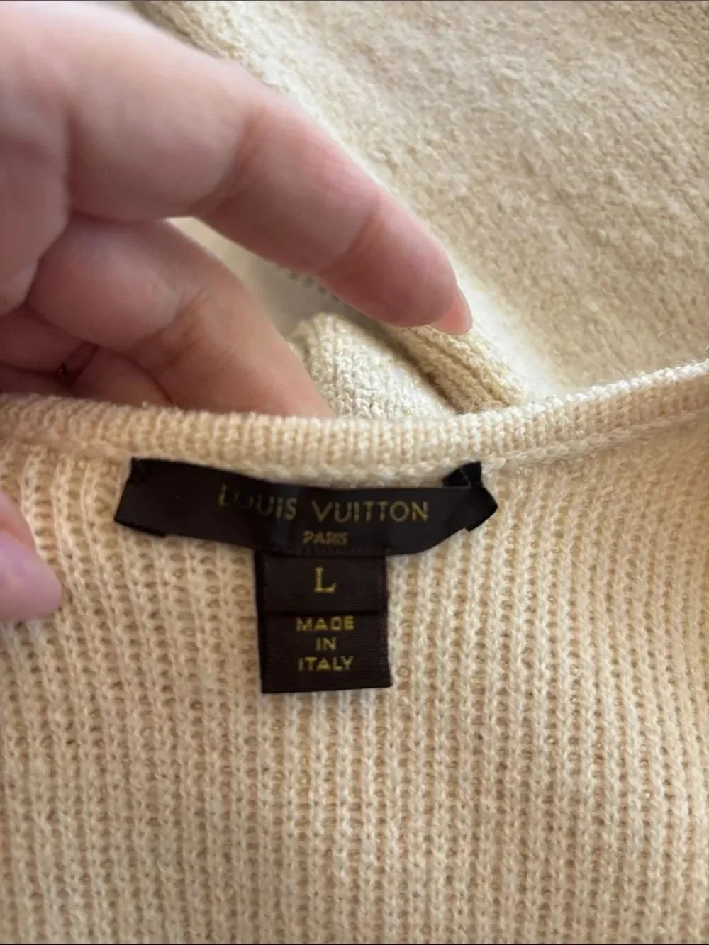 Louis Vuitton elegant cream